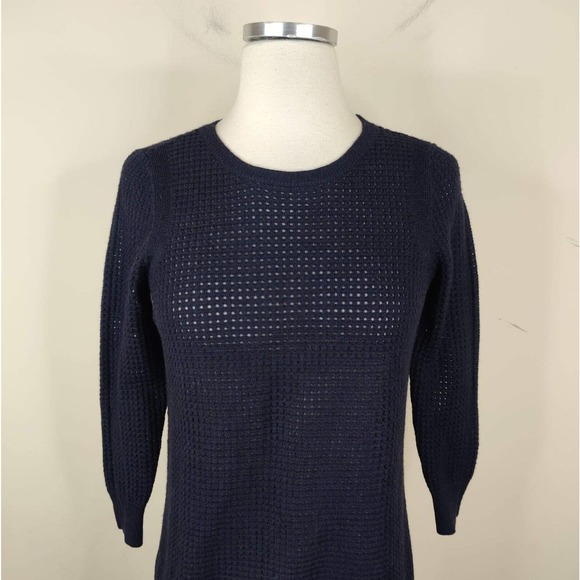 Ann Taylor Navy Crew Neck Sweater - Picture 2 of 7